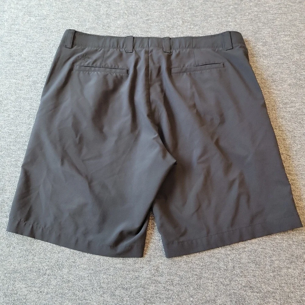 Callaway Golf Shorts Men's 38 Black Performance Stretch Flat Front Casual